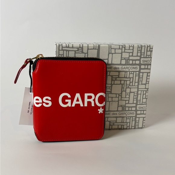 Comme des Garcons Other - Comme des Garçons Red Leather Super Logo Wallet | With Box